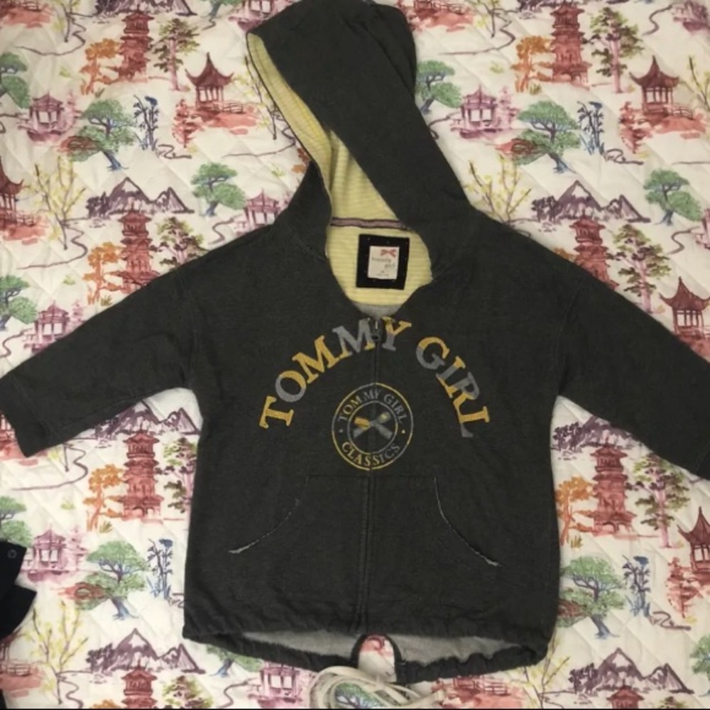 Vintage Tommy Girl Gray Hoodie